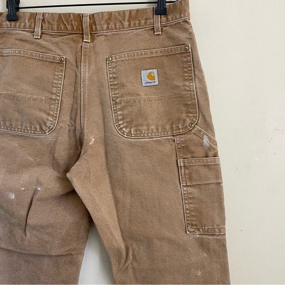 Carhartt B01 Vtg Double Knee Duck Work Pant 33x30 USA Distressed Paint Carpenter - Picture 4 of 13